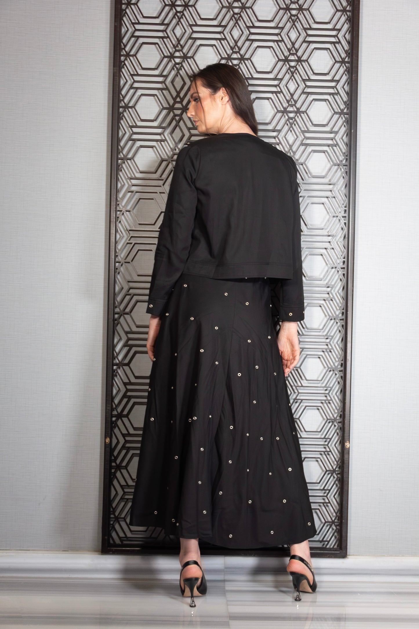 Metallic Bloom Skirt
