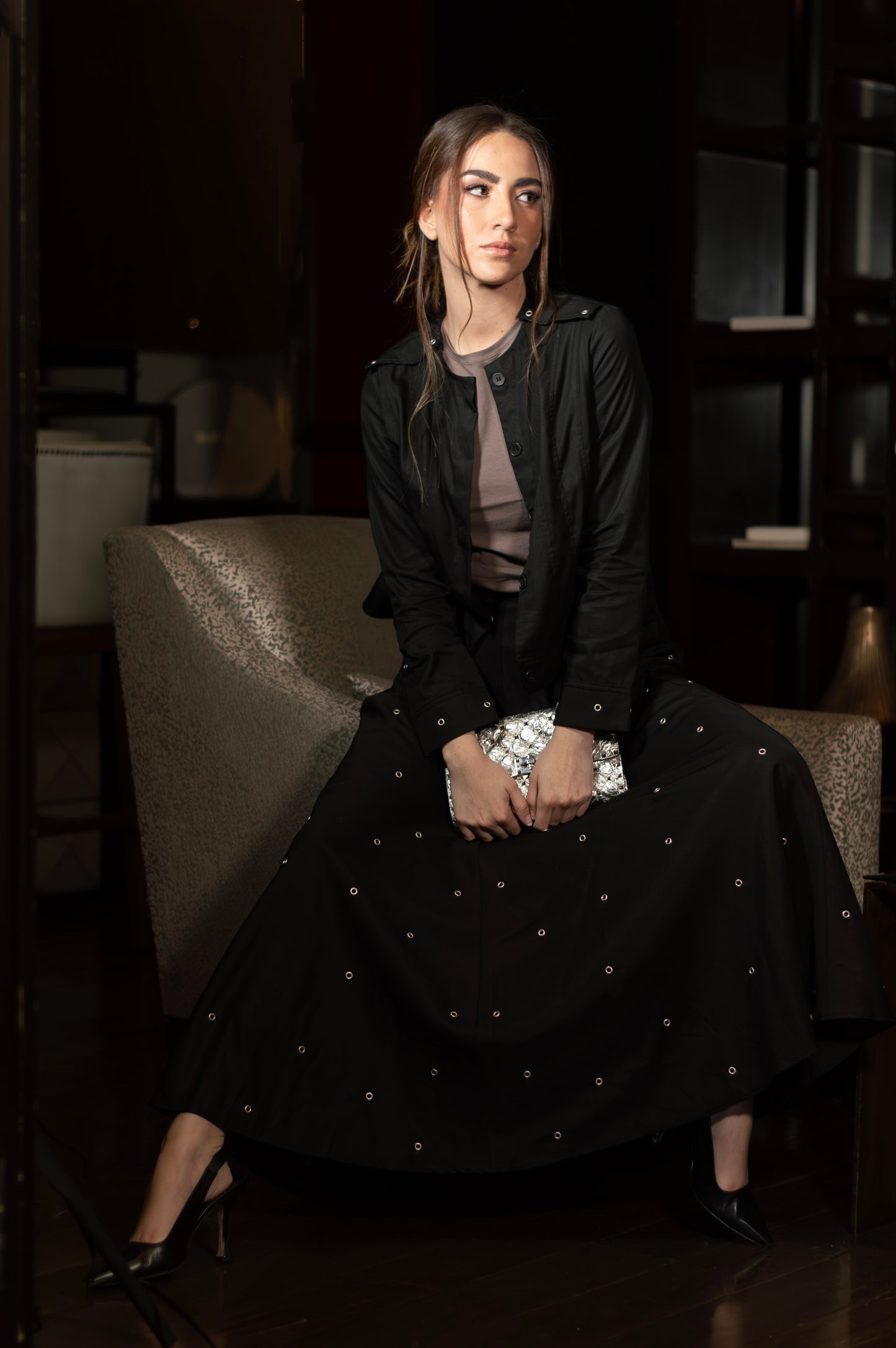 Metallic Bloom Skirt
