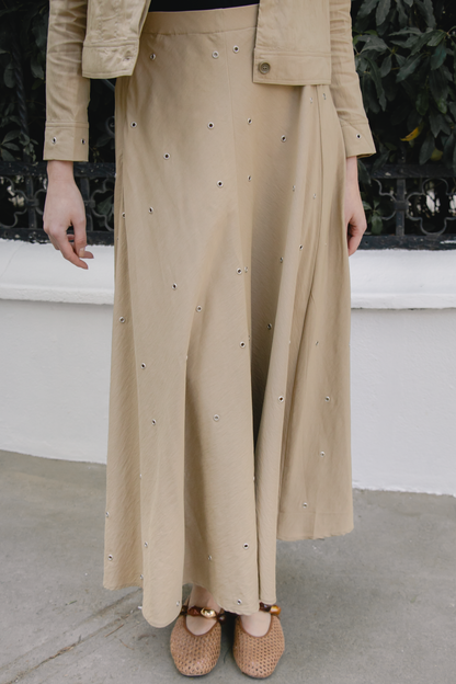 Metallic bloom skirt