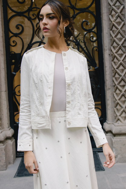 Metallic bloom jacket