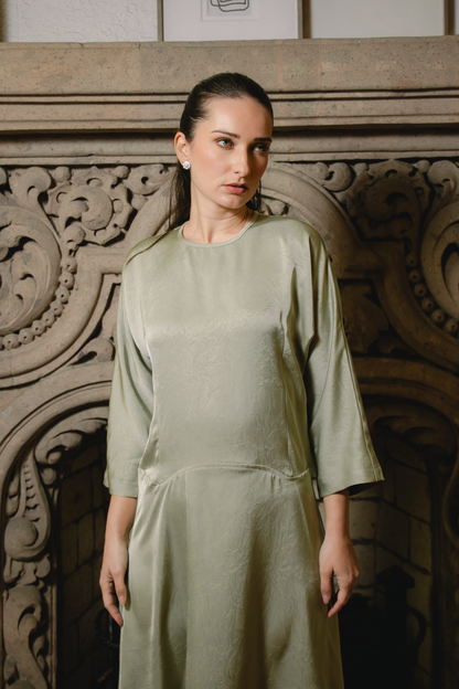 Crushed Satin Dress