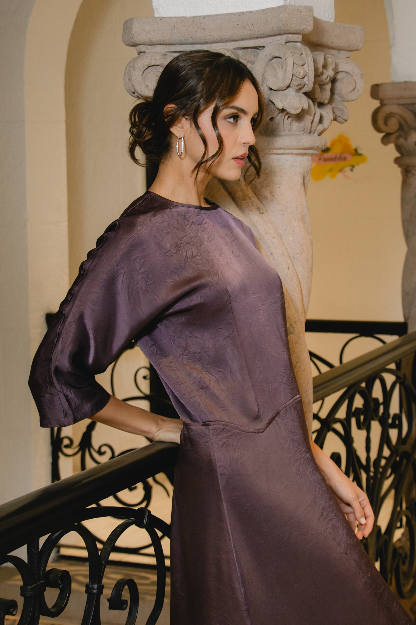 Crushed Satin Dress