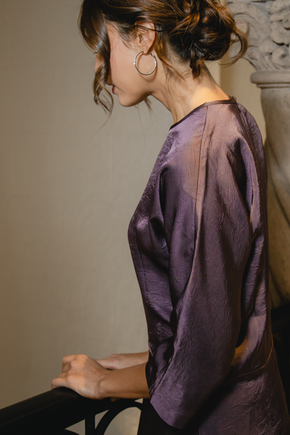 Crushed Satin Dress