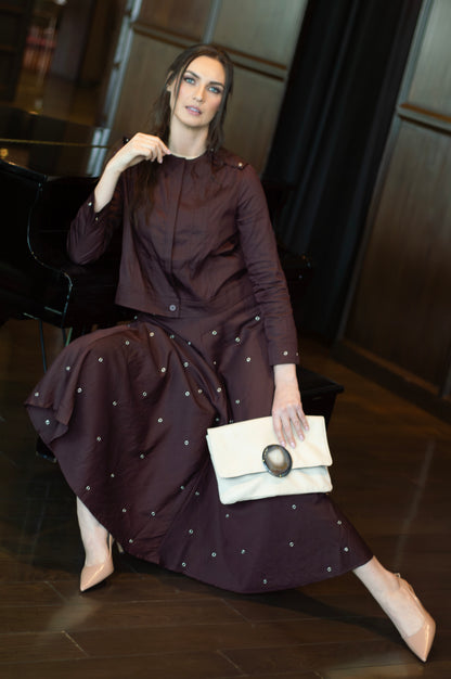 Metallic Bloom Skirt