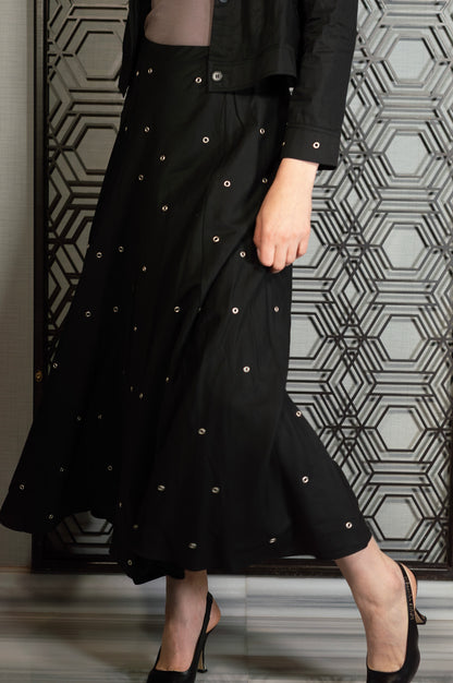 Metallic Bloom Skirt