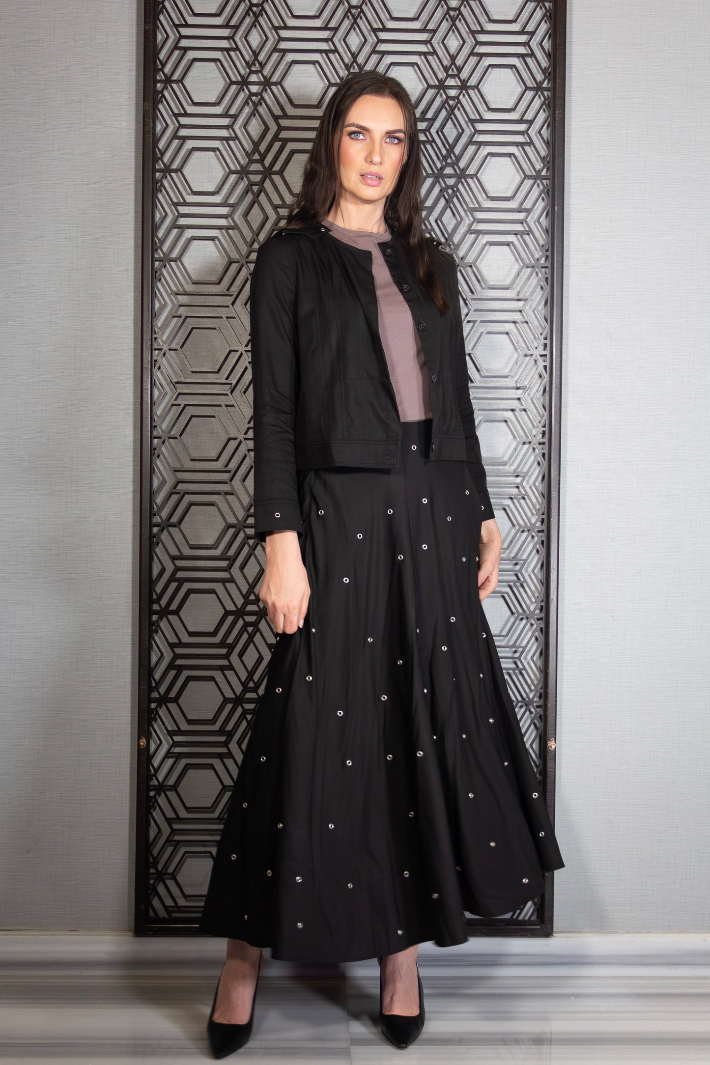 Metallic Bloom Skirt