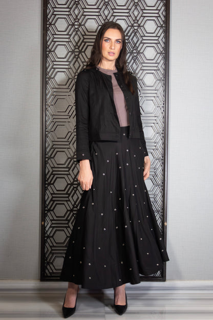 Metallic Bloom Skirt