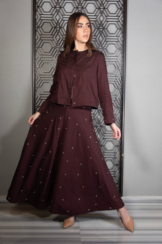 Metallic Bloom Skirt