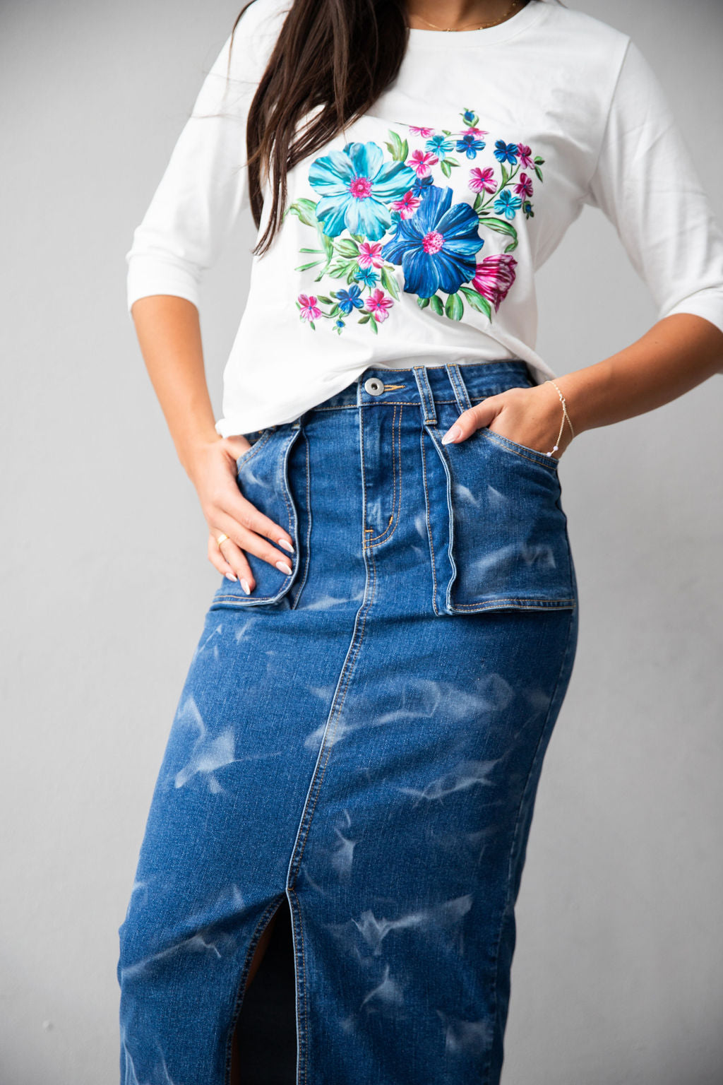 Blue Mist Denim Skirt