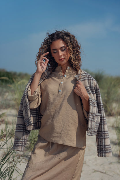 Urban Ease Front Button Top