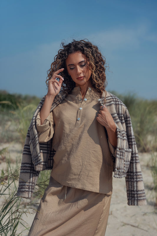 Urban Ease Front Button Top