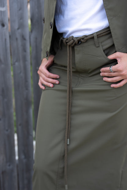 Olive Noir Maxi Skirt