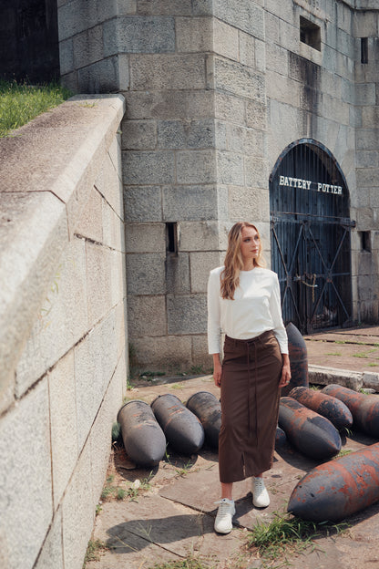 Olive Noir Maxi Skirt