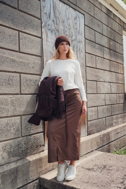 Olive Noir Maxi Skirt