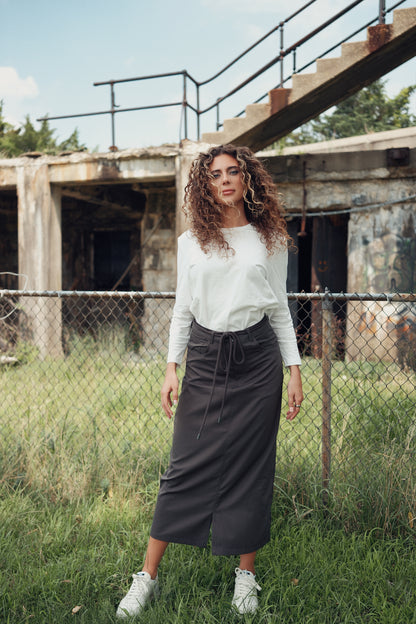 Olive Noir Maxi Skirt