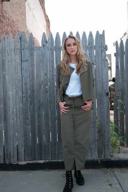 Olive Noir Maxi Skirt