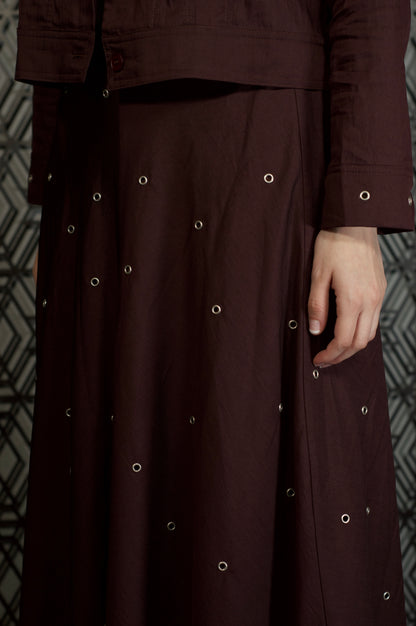 Metallic Bloom Skirt