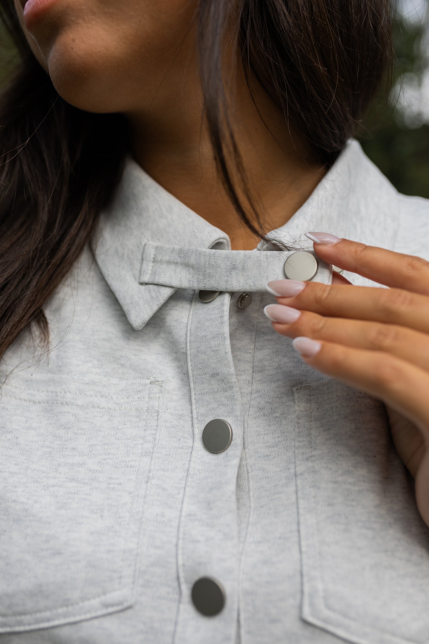Dusty gray button shirt