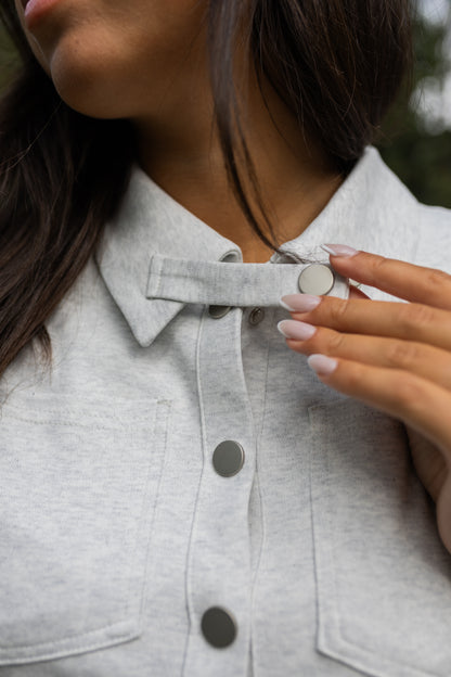 Dusty gray button shirt